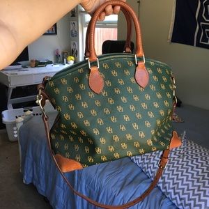 dooney and burke green/ brown purse